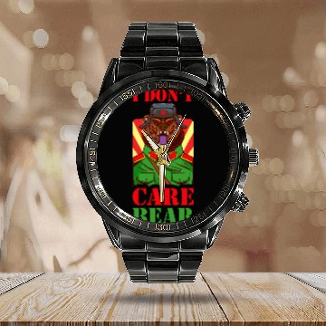 Discover Bear Pet I Dont Care Bear Baseball Tees Calendar Steel Band Watch