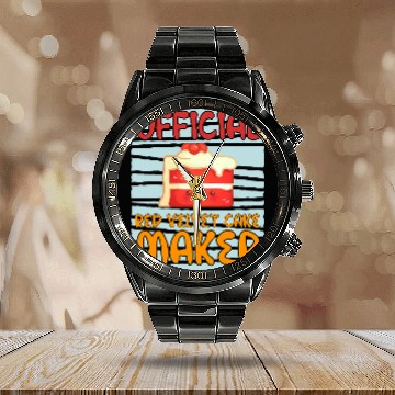 Discover Officially Red Velvet Cake Maker Cooking Chef Calendar Steel Band Watch
