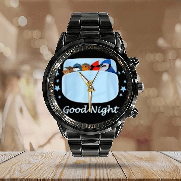 Discover Bear Pet Blue Jay Cardinal Wren Teddy Bear Good Night Pyjamas Bird Calendar Steel Band Watch