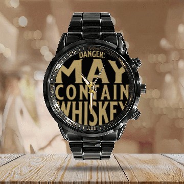 Discover Wines Fun Funny Whiskey Meme May Contain Whiskey for Bourbon Fan 4 Baseball Tees Calendar Steel Band Watch
