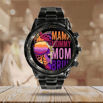Discover Lion Pet Mama Mommy Mom Bruh Lion Baseball Tees Calendar Steel Band Watch