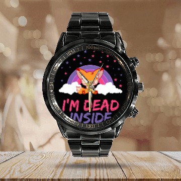 Discover Depression Can Kill Deads Inside Tees depressed help yourself Calendar Steel Band Watch