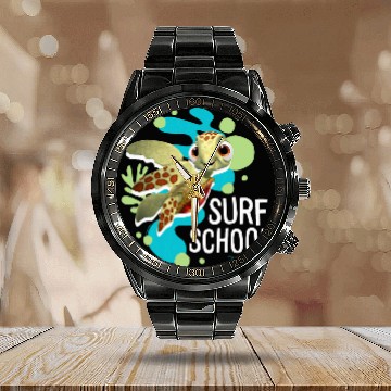Discover Turtle Pet Finding Nemo Squirt Turtle Surf School Calendar Steel Band Watch