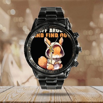 Discover Squirrel Pet Fluff Around And FindOut Cute fed up Squirrel Calendar Steel Band Watch