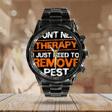 Discover Exterminator Pest Control Eradicator Terminator Practitioner 1 Baseball Tees Calendar Steel Band Watch
