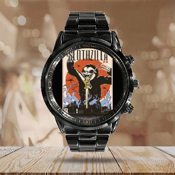 Discover Sloth Pet Slothzilla Tokyo City Japanese Sloth Slothzilla Baseball Tees Calendar Steel Band Watch