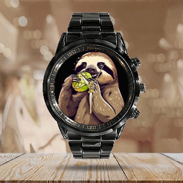 Discover Sloth Pet Lime Sloth Drawing Artwork Lime Fruit Nature Sloth Lover Baseball Tees Calendar Steel Band Watch