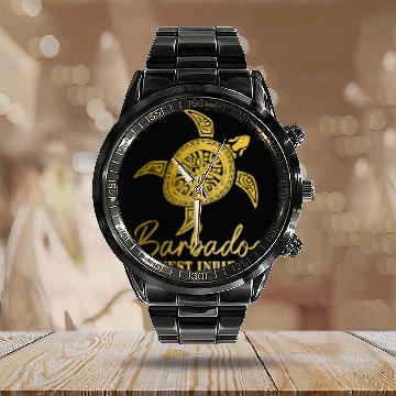 Discover Turtle Pet Barbados West Indies Bajan Sea Turtle Scubas Diving Calendar Steel Band Watch