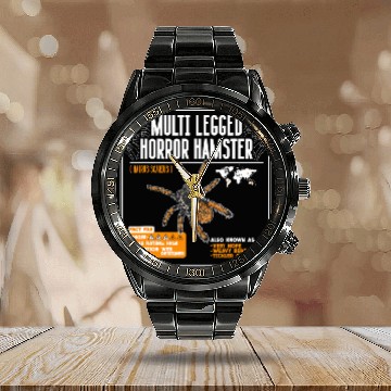 Discover Hamster Pet Tarantula Spider Multi Legged Horror Hamster Calendar Steel Band Watch