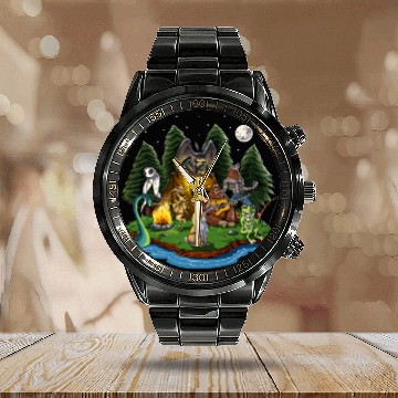 Discover Cryptozoology Cryptid Creatures bigfoots Jackalope Werewolf Baseball Tees Calendar Steel Band Watch