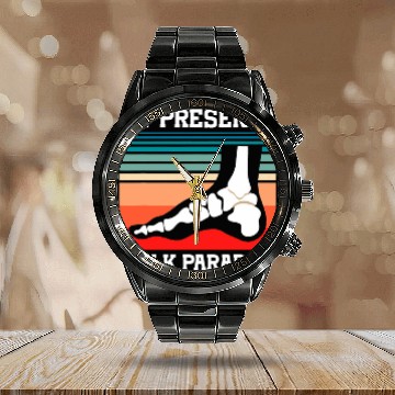 Discover Fit Precise Walk Paradise Orthotic Orthotist Calendar Steel Band Watch