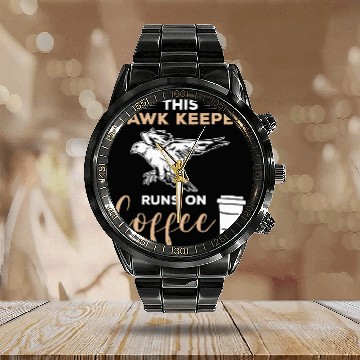 Discover Coffee Fun This Hawk Keeper Runs On Coffee Hawks 2 Calendar Steel Band Watch