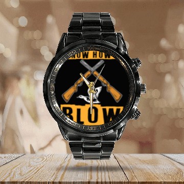 Discover I Know How To Blow Duck Hunting Waterfowl Hunter Calendar Steel Band Watch