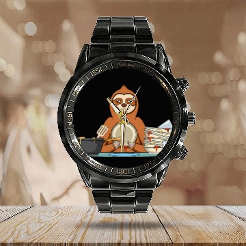 Discover Sloth Pet Making Household Rodent Washing Dishes Baseball Tees Calendar Steel Band Watch