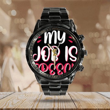 Discover My Job Is Speech Pathology 1 Calendar Steel Band Watch