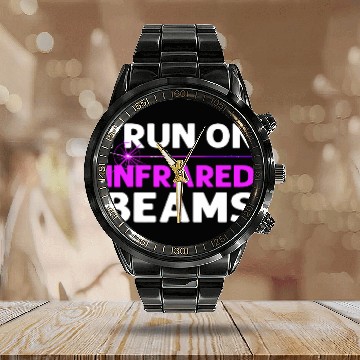 Discover I Run On Infrared Beams Laser Tagging Laser Tag Baseball Tees Calendar Steel Band Watch