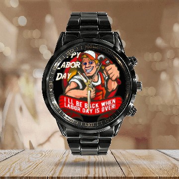 Discover Plumbers Job Union Member Skilled Worker Plumber Happy Labor Union Day Baseball Tees Calendar Steel Band Watch