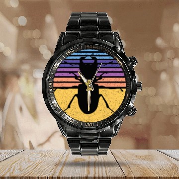 Discover Pest Control Technician Design for Exterminator Specialist 110 Calendar Steel Band Watch
