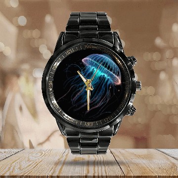 Discover Jellyfish Ocean Animal Scubas Diving Jelly Fish 7 Calendar Steel Band Watch