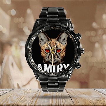 Discover Lion Pet Mountain Lion Ohio Wild Cat Amiry Serval Cat Calendar Steel Band Watch