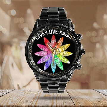 Discover Live Love Kayak Kayaking Paddling Kayakers Calendar Steel Band Watch