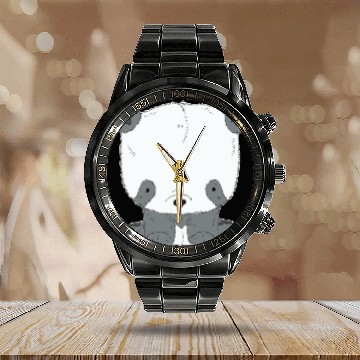 Discover Panda Pet Cute Panda Toy Panda Bear Indie Panda Bamboo Calendar Steel Band Watch