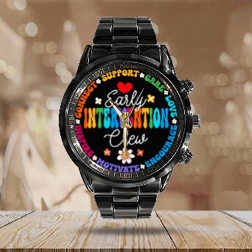 Discover Intervention Teacher Team Early Intervention Crew 1 Calendar Steel Band Watch
