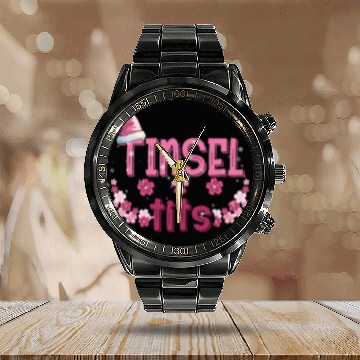 Discover Jingle Balls Tinsel Tits Matching Christmas Couples Zip Calendar Steel Band Watch
