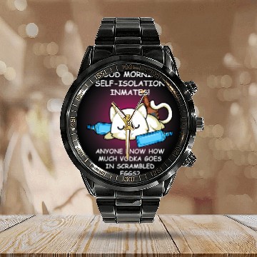 Discover Beer Fun Vodka Scrambled Eggs Alcohol love Baseball Tees Calendar Steel Band Watch