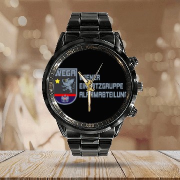 Discover Vienna WEGA Austrian Special forces SWAT Police Calendar Steel Band Watch