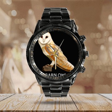 Discover Owl Pet Barn Owl Bird Lover Calendar Steel Band Watch