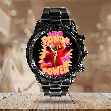 Discover Panda Pet Turning Red Panda Power Calendar Steel Band Watch