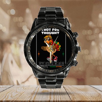Discover Turkey Trot Thanksgiving Marathon Running Baseball Tees Calendar Steel Band Watch