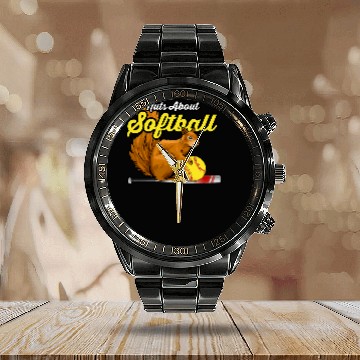 Discover Squirrel Pet Nuts About Softball Squirrel Softball Team Calendar Steel Band Watch