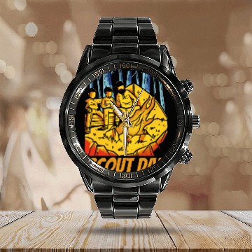 Discover Scout Father Nature Uniform Wilderness Scouting Scout Dad Zip Calendar Steel Band Watch