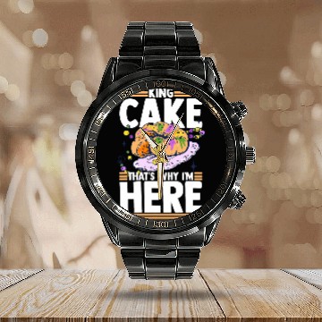 Discover King Cake Recipe New Orleans Mardi Gras 2 Calendar Steel Band Watch