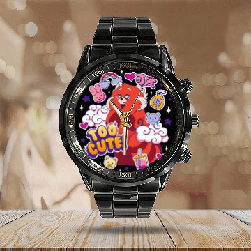 Discover Panda Pet Turning Red Too Cute Red Panda Calendar Steel Band Watch
