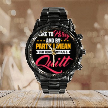 Discover Sewing Machine Fabric Quilting Stitiching Quilt Art Stitch Calendar Steel Band Watch
