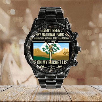 Discover Joshua Tree National Park Camping Mountain Hiking Club 1 Baseball Tees Calendar Steel Band Watch