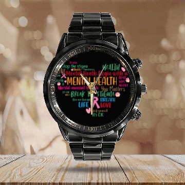 Discover Mental Health Awareness Gifts Depression Calendar Steel Band Watch