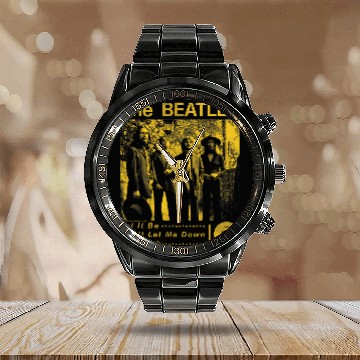 Discover The Beatles Garden Calendar Steel Band Watch