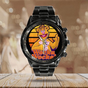 Discover Disneyss The Muppets Fozzie Bear Wocka Wocka Portrait Baseball Jerseys Calendar Steel Band Watch