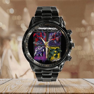 Discover Transformers Classic Characters Graffiti Painted Walls Retro Calendar Steel Band Watch