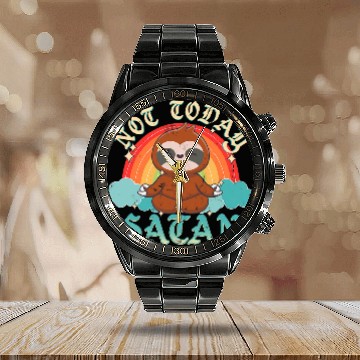 Discover Sloth Pet Not Today Satan Funny Kawaii Yoga Sloth Baseball Tees Calendar Steel Band Watch