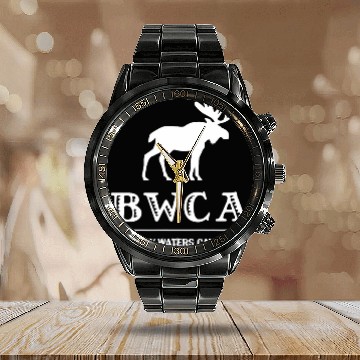 Discover Minnesota Ontario Moose Camping 1 Baseball Tees Calendar Steel Band Watch