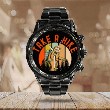 Discover Sloth Pet Take A Hike Sloth Hiking Baseball Tees Calendar Steel Band Watch