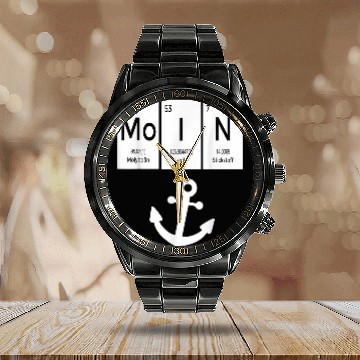 Discover Moin Digga Saying Sailing Sea Lake Nordic Periodic Table Baseball Tees Calendar Steel Band Watch