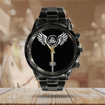 Discover Shield Maiden Viking Odin Thor Valhalla Gift Calendar Steel Band Watch