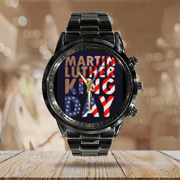 Discover Martin Luther King Day Celebration Black History Month Calendar Steel Band Watch
