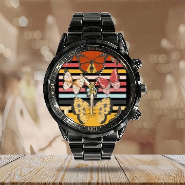 Discover Cute Butterfly Collection Butterflies Love Autumn and Spring Baseball Tees Calendar Steel Band Watch